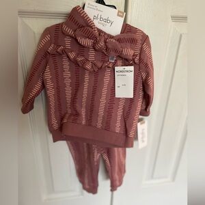 PL Baby Basics purple pink loungewear size 6 month baby girl